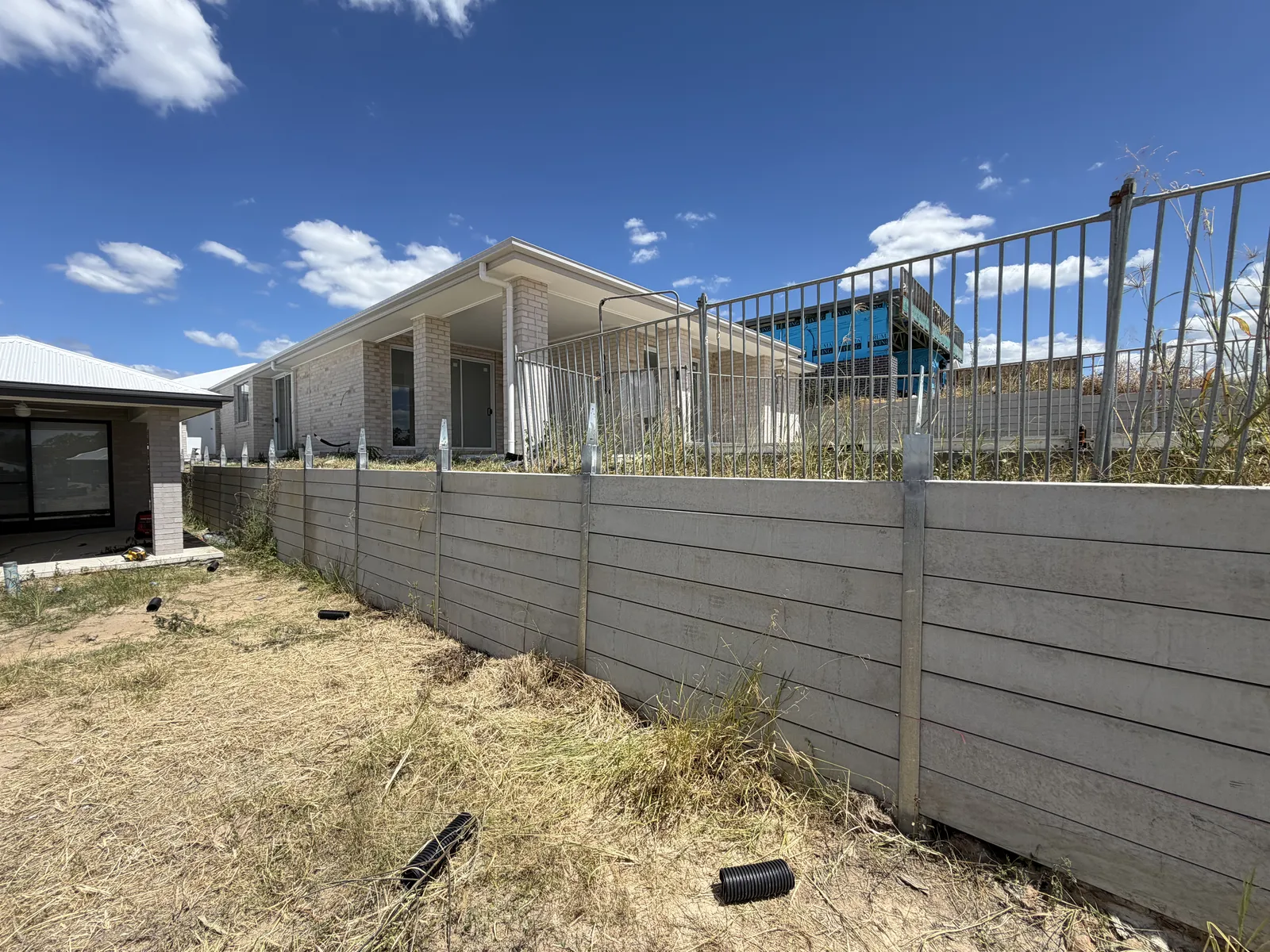Iron Clad concrete retaining wall project in Ipswich